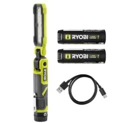 Ryobi USB Lithium Inspection Light Kit With 2.0 Ah Battery And Charging Cable With FREE USB Lithium 2.0 Ah Battery