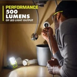 Ryobi USB Lithium Cordless Inspection Flashlight And Pivoting LED 3-Mode Flip Light Kit With (2) Batteries And Charging Cables -Ryobi Store ryobi handheld flashlights fvl56k fvl52k 4f 1000