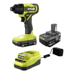 Ryobi ONE+ 18V Cordless Impact Driver Kit With 4.0 Battery, 2.0 Battery, And Charger
