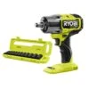 Ryobi ONE+ HP 18V Brushless Cordless 4-Mode 1/2 In. Impact Wrench (Tool Only) W/ 1/2 In. Metric Deep Impact Socket Set (11-PC)