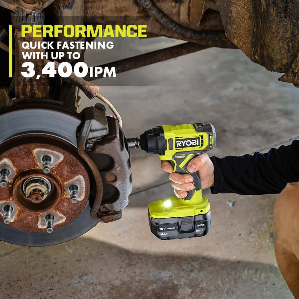 Ryobi ONE+ 18V Cordless 3/8 In. Impact Wrench Kit With 4 Ah Battery, 2Ah Battery, And 18V Charger 5 Ryobi ONE+ 18V Cordless 3/8 In. Impact Wrench Kit With 4 Ah Battery, 2Ah Battery, And 18V Charger - Image 5
