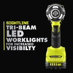Ryobi ONE+ HP 18V Brushless Cordless Compact 1/2 In 4 Mode Impact Wrench With 4.0 Ah HIGH PERFORMANCE Battery -Ryobi Store ryobi impact wrenches psbiw25b pbp004 77 1000