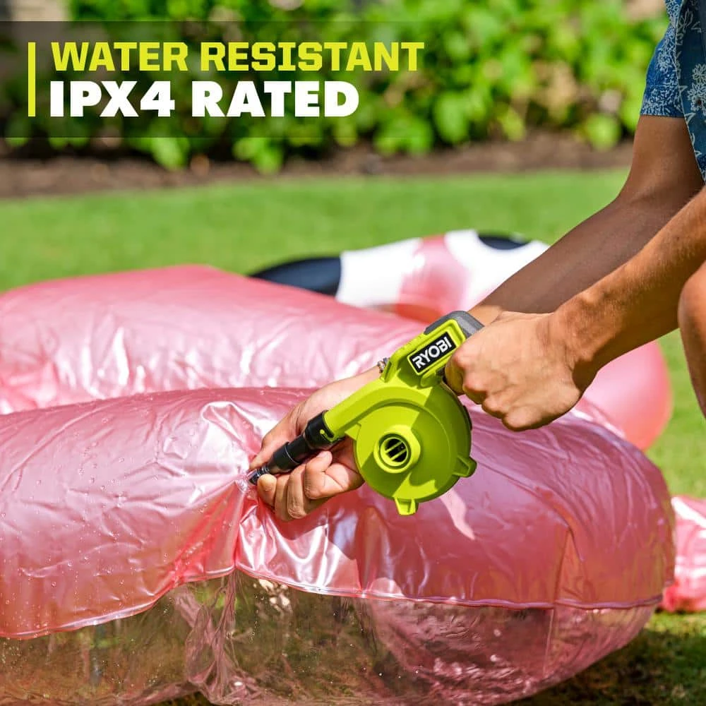 Ryobi USB Lithium Cordless High Volume Inflator Kit With 2Ah Battery, Charging Cable, Accessories, And FREE 2.0Ah Battery 6 Ryobi USB Lithium Cordless High Volume Inflator Kit With 2Ah Battery, Charging Cable, Accessories, And FREE 2.0Ah Battery - Image 6