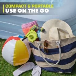 Ryobi USB Lithium Cordless High Volume Inflator Kit With USB Lithium 2.0 Ah Battery, Charging Cable, & 3.0 Ah Battery (2-Pack) -Ryobi Store ryobi inflators fvif61k fvb203 a0 1000