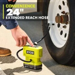 Ryobi ONE+ 18V Cordless High Pressure Inflator With ONE+ 18V Lithium-Ion 4.0 Ah Battery (2-Pack) -Ryobi Store ryobi inflators pcl001b pbp2005 1d 1000