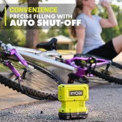 Ryobi ONE+ 18V Cordless High Pressure Inflator With ONE+ 18V Lithium-Ion 4.0 Ah Battery (2-Pack) -Ryobi Store ryobi inflators pcl001b pbp2005 a0 1000