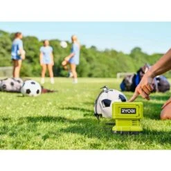 Ryobi ONE+ 18V Cordless High Pressure Inflator With ONE+ 18V Lithium-Ion 4.0 Ah Battery (2-Pack) -Ryobi Store ryobi inflators pcl001b pbp2005 fa 1000