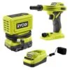 Ryobi ONE+ 18V High Pressure Inflator Kit With 2.0 Ah Battery, Charger, And Cordless High Volume Inflator