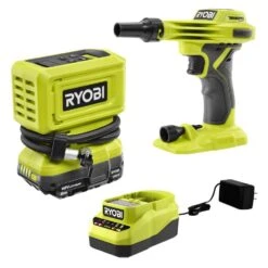 Ryobi ONE+ 18V High Pressure Inflator Kit With 2.0 Ah Battery, Charger, And Cordless High Volume Inflator