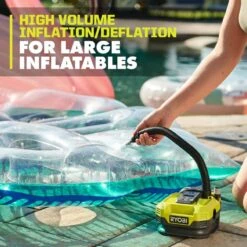 Ryobi ONE+ 18V HIGH PERFORMANCE Kit W/ (2) 4.0 Ah Batteries, 2.0 Ah Battery, Charger, & ONE+ 18V Cordless Inflator -Ryobi Store ryobi inflators psk108sb pcl031b a0 1000