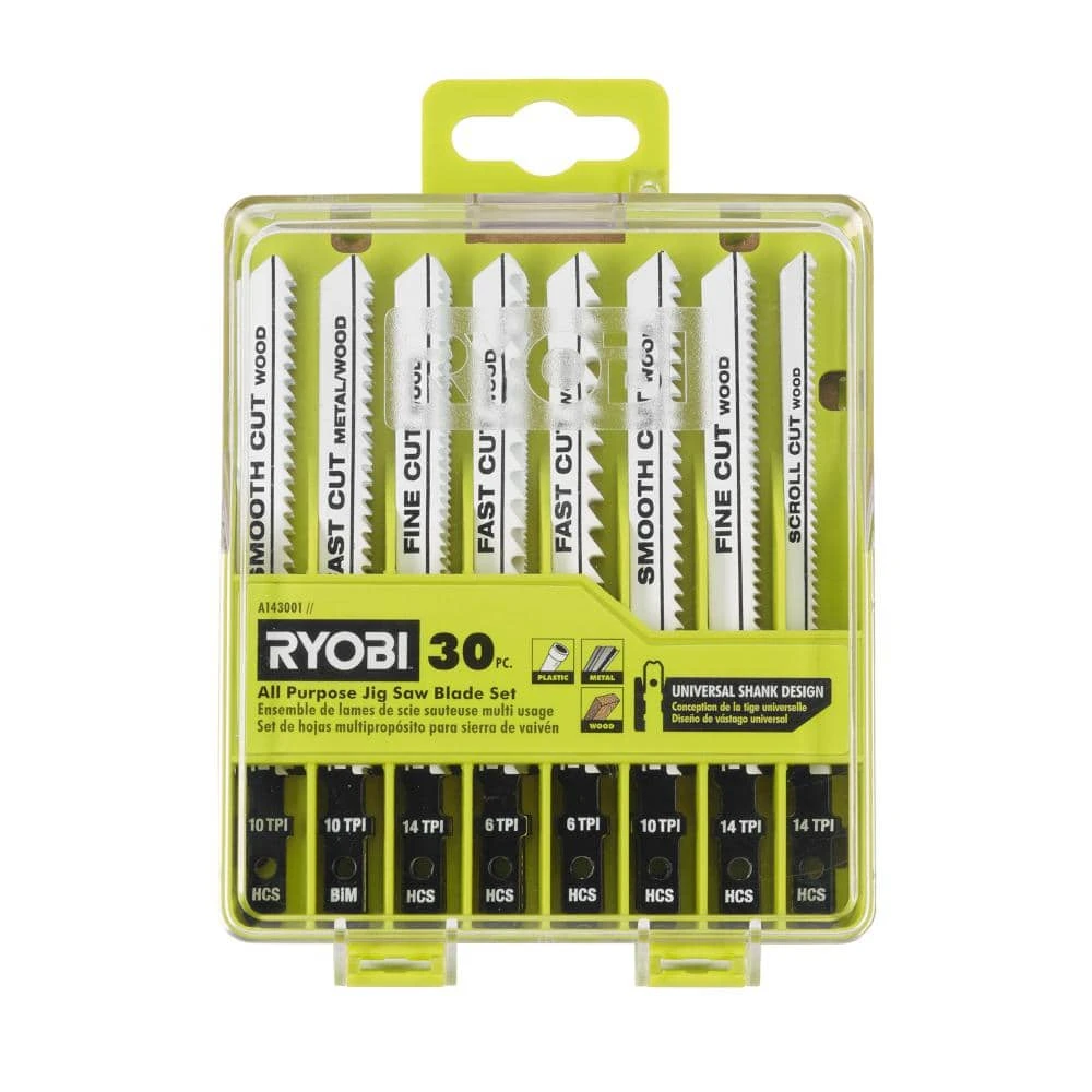Ryobi All-Purpose Jig Saw Blade Set (30-Piece) 1 Ryobi All-Purpose Jig Saw Blade Set (30-Piece)