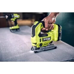 Ryobi ONE+ HP 18V 6.0 Ah Lithium-Ion HIGH PERFORMANCE Battery And Charger Kit With ONE+ HP 18V Brushless Jig Saw -Ryobi Store ryobi jigsaws psk016 pbljs01b c3 1000
