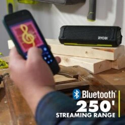 Ryobi USB Lithium Cordless Bluetooth Charging Speaker Kit W/ 2.0 Ah Battery, Charging Cable, & FREE USB Lithium 2.0 Ah Battery 20 Ryobi USB Lithium Cordless Bluetooth Charging Speaker Kit W/ 2.0 Ah Battery, Charging Cable, & FREE USB Lithium 2.0 Ah Battery -Ryobi Store ryobi jobsite audio fva51k fvb02 77 1000