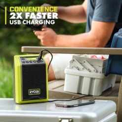 Ryobi ONE+ 18V Cordless Compact Radio With Bluetooth (Tool Only) -Ryobi Store ryobi jobsite audio pcl600b 66 1000