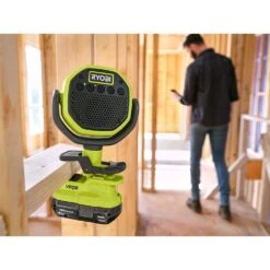 Ryobi ONE+ 18V Cordless VERSE Clamp Speaker 5-Pack (Tools Only) -Ryobi Store ryobi jobsite audio pcl6152p pcl615b pcl615b pcl615b 1f 1000