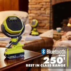 Ryobi ONE+ 18V Lithium-Ion 4.0 Ah Battery, 2.0 Ah Battery, And Charger Kit With ONE+ Cordless VERSE Clamp Speaker -Ryobi Store ryobi jobsite audio pcl615b psk106sb 1d 1000