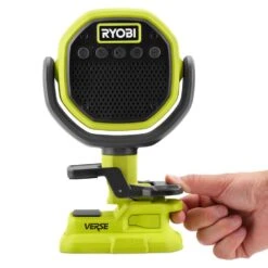 Ryobi ONE+ 18V Cordless VERSE Clamp Speaker (2-Pack) Kit With 1.5 Ah Battery And Charger -Ryobi Store ryobi jobsite audio pcl615k1 pcl615b 44 1000