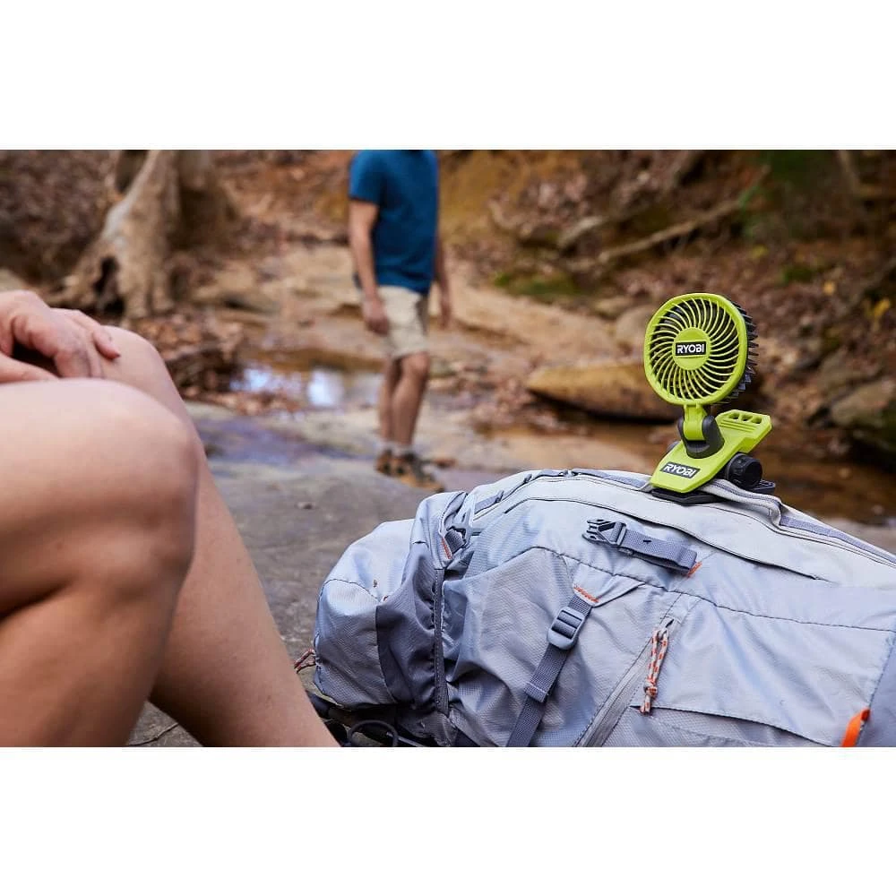 Ryobi USB Lithium Clamp Fan Kit With 2.0 Ah USB Lithium Battery, Charging Cable, 3 Ah Battery, And USB Lithium 3-Port Charger 7 Ryobi USB Lithium Clamp Fan Kit With 2.0 Ah USB Lithium Battery, Charging Cable, 3 Ah Battery, And USB Lithium 3-Port Charger - Image 7