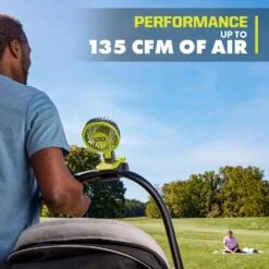 Ryobi USB Lithium Clamp Fan Kit (2-Pack) W/ (2) 2.0 Ah USB Lithium Battery, (2) Charging Cables, & 3.0 Ah USB Lithium Battery -Ryobi Store ryobi jobsite fans fvf51k fvf51k fvb03 a0 1000