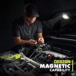 Ryobi USB Lithium Flip Light Kit With USB Lithium 2.0Ah Rechargable Battery -Ryobi Store ryobi jobsite lighting fvl52k fvb02 1d 1000