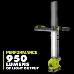 Ryobi ONE+ 18V Cordless LED Workbench Light (Tool-Only) -Ryobi Store ryobi jobsite lighting p727 1d 1000