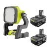 Ryobi ONE+ 18V Lithium-Ion 4.0 Ah Battery (2-Pack) With FREE 18V ONE+ Cordless Work Light