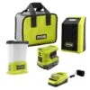 Ryobi ONE+ 18V Cordless 3-Tool Storm Combo Kit With Radio, Area Light, Power Inverter, 2.0 Ah Battery, And Charger