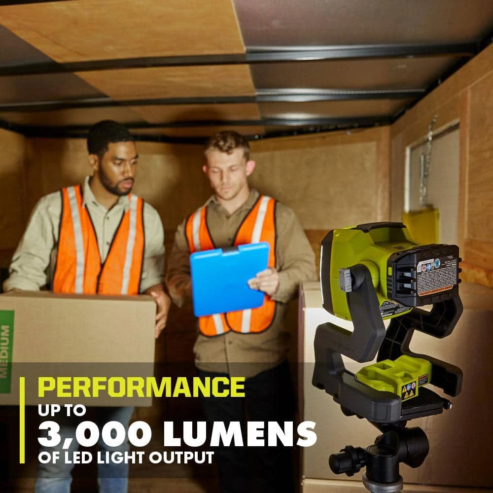 Ryobi ONE+ 18V Hybrid LED Work Light With ONE+ 18V 2.0 Ah Lithium-Ion Battery 5 Ryobi ONE+ 18V Hybrid LED Work Light With ONE+ 18V 2.0 Ah Lithium-Ion Battery - Image 5