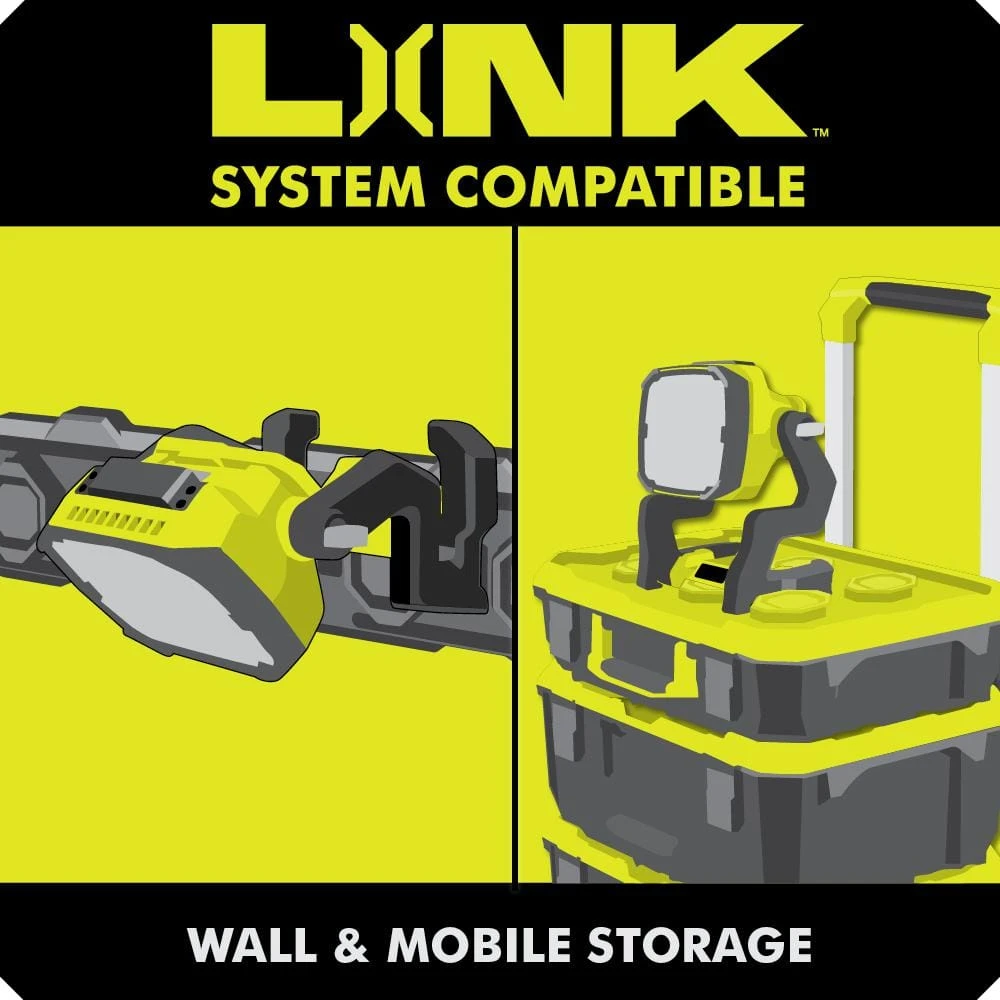 Ryobi ONE+ 18V Hybrid LED Work Light With ONE+ 18V 2.0 Ah Lithium-Ion Battery 9 Ryobi ONE+ 18V Hybrid LED Work Light With ONE+ 18V 2.0 Ah Lithium-Ion Battery - Image 9