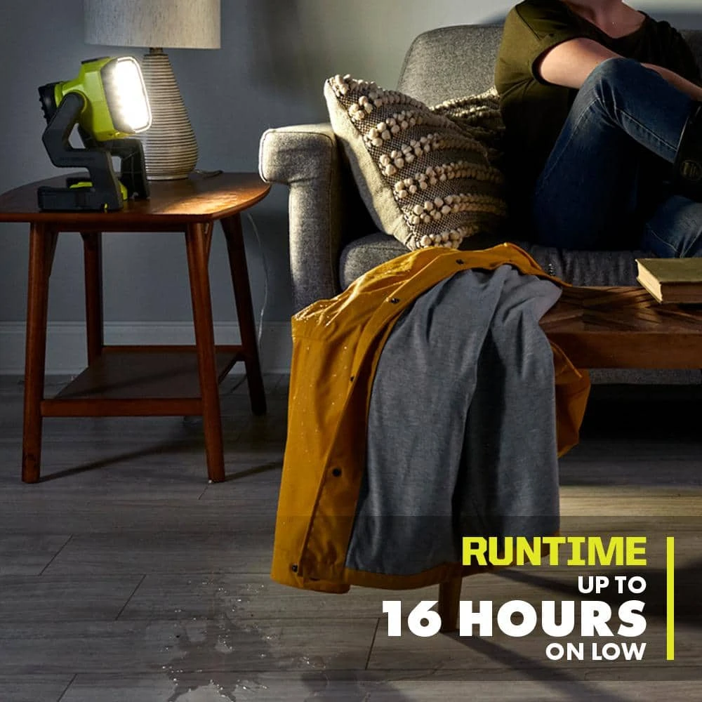 Ryobi ONE+ 18V Hybrid LED Work Light With ONE+ 18V 2.0 Ah Lithium-Ion Battery 6 Ryobi ONE+ 18V Hybrid LED Work Light With ONE+ 18V 2.0 Ah Lithium-Ion Battery - Image 6