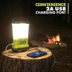 Ryobi ONE+ 18V Cordless LED Area Light With USB (Tool Only) -Ryobi Store ryobi jobsite lighting pcl662b 66 1000