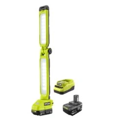 Ryobi ONE+ 18V Cordless LED Workbench Light Kit With 4.0 Ah Battery, 2.0 Ah Battery, And Charger