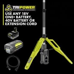 Ryobi Hybrid Tri-Power Tripod Light (Tool Only) -Ryobi Store ryobi jobsite lighting pcl691b 4f 1000