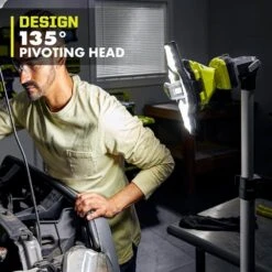 Ryobi Hybrid Tri-Power Tripod Light (Tool Only) -Ryobi Store ryobi jobsite lighting pcl691b 66 1000