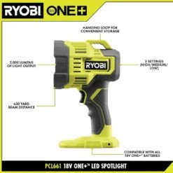 Ryobi ONE+ 18V Lithium-Ion Kit With 2.0 Ah And 4.0 Ah Batteries, Charger, And ONE+ 18V Cordless LED Spotlight -Ryobi Store ryobi jobsite lighting psk106sb pcl661b 40 1000