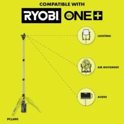 Ryobi ONE+ 18V HIGH PERFORMANCE Kit W/ (2) 4.0 Ah Batteries, 2.0 Ah Battery, Charger, & Hybrid Tri-Power Tripod Light -Ryobi Store ryobi jobsite lighting psk108sb pcl691b 1f 1000