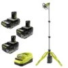 Ryobi ONE+ 18V HIGH PERFORMANCE Kit W/ (2) 4.0 Ah Batteries, 2.0 Ah Battery, Charger, & Hybrid Tri-Power Tripod Light