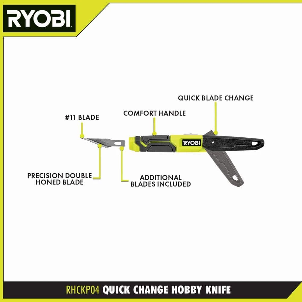 Ryobi Quick Change Hobby Knife (2-Pack) 3 Ryobi Quick Change Hobby Knife (2-Pack) - Image 3