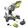 Ryobi 18V ONE+ Cordless 7-1/4 In. Compound Miter Saw With 4.0 Ah Lithium-Ion Battery And 18V Charger