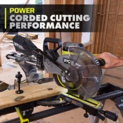 Ryobi ONE+ HP 18V Brushless Cordless 10 In. Sliding Compound Miter Saw (Tool Only) With Foldable Miter Saw QUICKSTAND -Ryobi Store ryobi miter saws pblms01b a18ms01g a0 1000