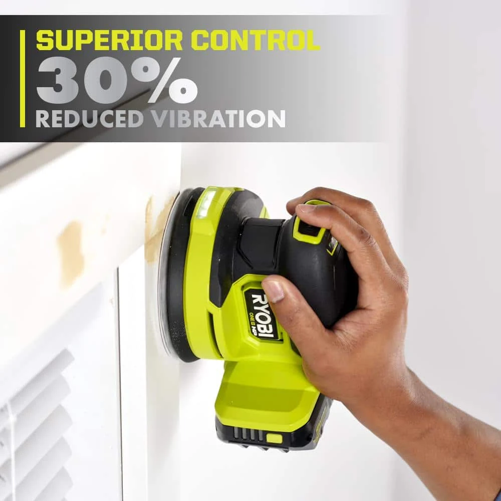 Ryobi ONE+ HP 18V Brushless Cordless 5 In. Random Orbit Sander Kit With 2.0 Ah HIGH PERFORMANCE Battery And Charger 8 Ryobi ONE+ HP 18V Brushless Cordless 5 In. Random Orbit Sander Kit With 2.0 Ah HIGH PERFORMANCE Battery And Charger - Image 8