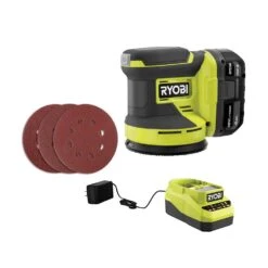 Ryobi ONE+ 18V Cordless 5 In. Random Orbit Sander Kit With 4.0 Ah Battery And Charger