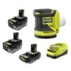 Ryobi ONE+ 18V HIGH PERFORMANCE Kit W/ (2) 4.0 Ah Batteries, 2.0 Ah Battery, Charger, & ONE+ 18V 5 In Random Orbit Sander
