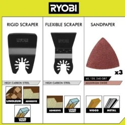 Ryobi 16-Piece Oscillating Multi-Tool Blade Accessory Set -Ryobi Store ryobi oscillating tool attachments a241601 1d 1000