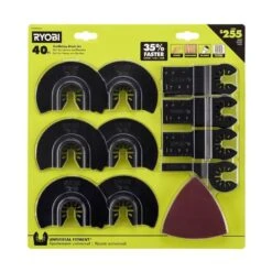 Ryobi Oscillating Multi-Tool Blade Set (40-Piece) -Ryobi Store ryobi oscillating tool attachments a244001 1f 1000
