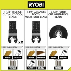 Ryobi 4-Piece Wood Oscillating Multi-Tool Blade Set -Ryobi Store ryobi oscillating tool attachments a24401 40 1000