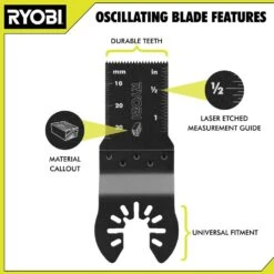 Ryobi 4-Piece Wood Oscillating Multi-Tool Blade Set -Ryobi Store ryobi oscillating tool attachments a24401 a0 1000