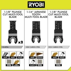 Ryobi 4-Piece Wood And Metal Oscillating Multi-Tool Blade Set -Ryobi Store ryobi oscillating tool attachments a24402 40 1000