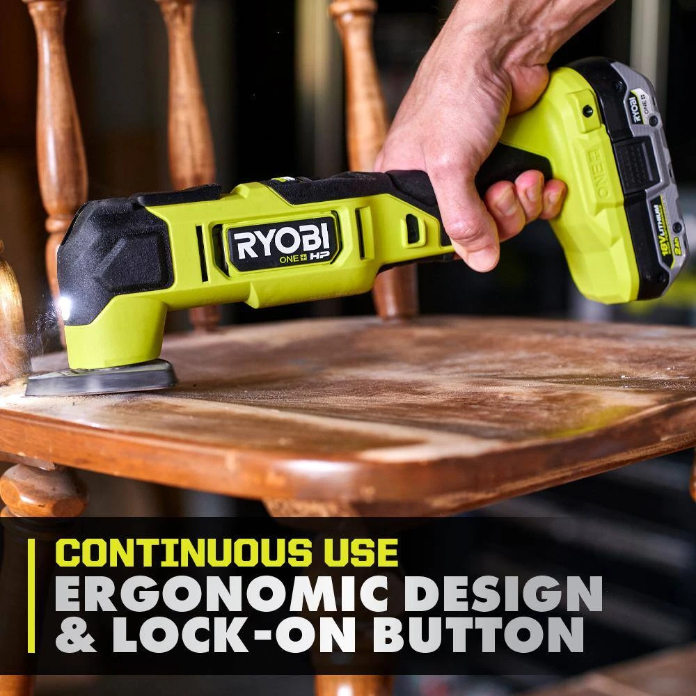 Ryobi ONE+ HP 18V Brushless Cordless Oscillating Multi-Tool (Tool Only) With 4-Piece Wood And Metal Blade Set 6 Ryobi ONE+ HP 18V Brushless Cordless Oscillating Multi-Tool (Tool Only) With 4-Piece Wood And Metal Blade Set - Image 6
