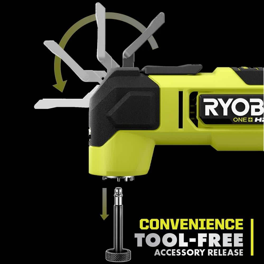 Ryobi ONE+ HP 18V Brushless Cordless Oscillating Multi-Tool (Tool Only) With 4-Piece Wood And Metal Blade Set 8 Ryobi ONE+ HP 18V Brushless Cordless Oscillating Multi-Tool (Tool Only) With 4-Piece Wood And Metal Blade Set - Image 8